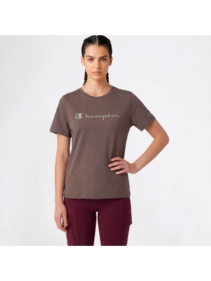 Champion Ss Regular Fit Kadın Gri T-SHIRT.ES514