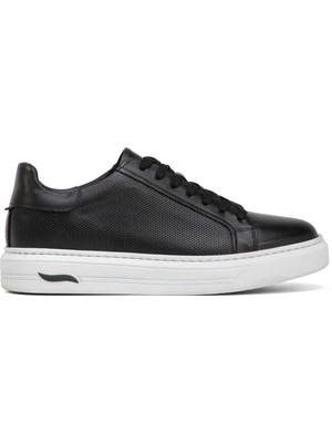 Tergan Siyah Hakiki Deri Erkek Sneaker - E4MEAY057785-A23