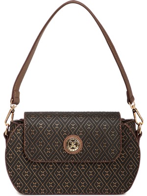Tergan Bronz Print Kadın Omuz Çantası - S26Y1PR09143-R7P