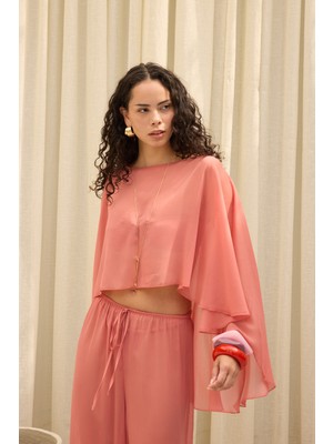 Mai Charm Salaş Tarçın Crop Pantolon Takım