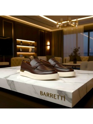 By Barretti Alkollü Deri Kahverengi Loafer