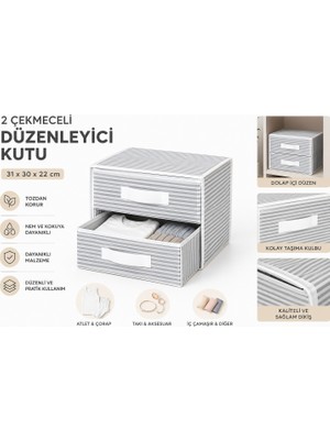 Tex Republic Alas Çekmeceli Düzenleyici Organizer- Yeni Sezon Nano Teknoloji Kumaş