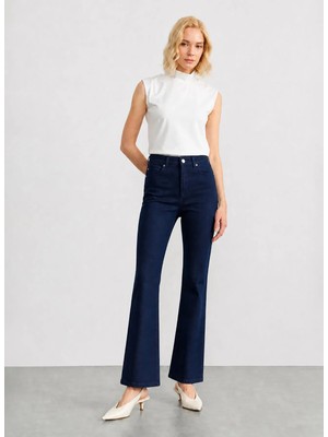 Selen Lacivert Kadın Standart Fit Pantolon 26YSL5628