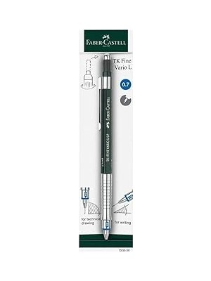 Uravas Store Faber-Castell Vario Lüx Versatil Kalem, 0.7 mm Uç, Sertlik Ayarlı Metal Uç, Silgili, Ergonomik Tutu
