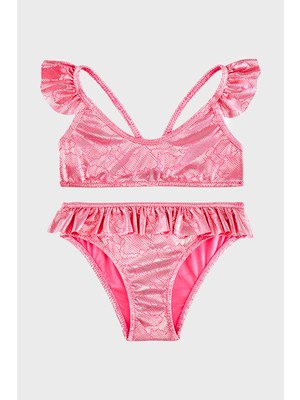 Slipstop Serpina Fuchsia Junior Desenli Upf 50+ Korumalı Çabuk Kuruyan Bikini Kız Çocuk Bikini SB2614000604