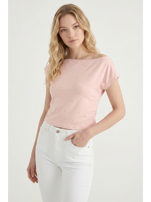 Masha Kate Büzgülü Crop Tshirt
