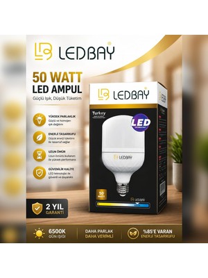 Ulbay Tourch LED Ampul Beyaz 6500K 220V 50W 2000LM E27