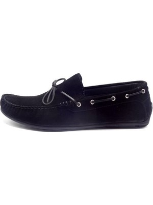 King Shoes Büyük Numara Erkek Ayakkabı AU209 Siyah Süet