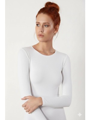 İlkyaz Fashion Ieg™ Şahinler Uzun Kollu Bisiklet Yaka Body B192