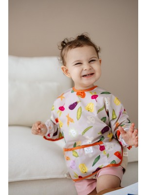 Oh la la Koala For Little Ones Sebzeler Uzun Kollu Sıvı Geçirmez Aktivite Önlük (6-36 Ay)