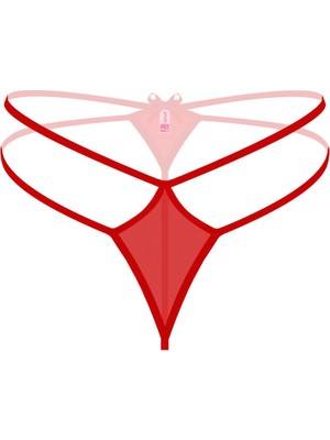Hace Bazaar Büyük Beden Kırmızı Fantazi String Külot