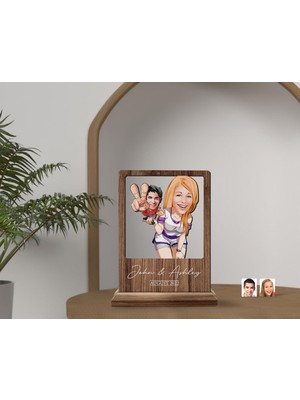 Bk Gift Kişiye Özel Sevgililer Karikatürlü Ahşap Standlı Biblo, Sevgililer Günü Hediyesi, Doğum Günü Hediyesi, Yıl Dönümü Hediyesi-12