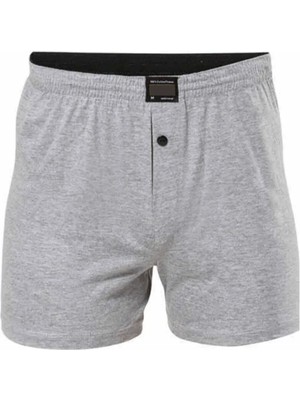 Hace Bazaar Düğmeli Pamuklu Erkek Penye Boxer Gri - 1146A