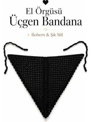 Neholia El Örgüsü Saç Bandanası Bohem Bone Yazlık Kombin Bandana Saç Aksesuarı