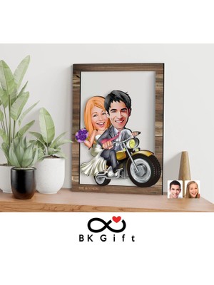 Bk Gift Kişiye Özel Evleniyoruz Karikatürlü 3D Ahşap Tablo, Sevgiliye Hediye, Sevgililer Günü Hediyesi, Yıl Dönümü Hediyesi, Doğum Günü Hediyesi-8