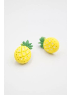 Hace Bazaar Ananas Hamur Küpe - Çok Renkli