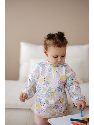 Oh la la Koala For Little Ones Meyveler Uzun Kollu Sıvı Geçirmez Aktivite Önlük (6-36 Ay)