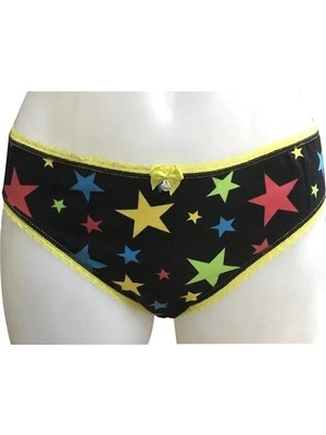 Pileli Store Berrak Kadın Yıldızlı Bikini Külot 2340