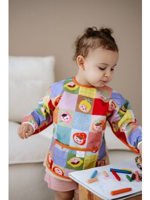 Oh la la Koala For Little Ones Meyve Çocuk Uzun Kollu Sıvı Geçirmez Aktivite Önlük (6-36 Ay)