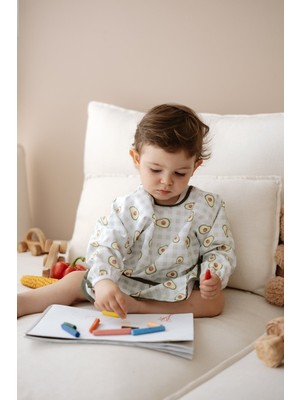 Oh la la Koala For Little Ones Avokado Uzun Kollu Sıvı Geçirmez Aktivite Önlük (6-36 Ay)