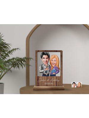 Bk Gift Kişiye Özel Sevgililer Karikatürlü Ahşap Standlı Biblo, Sevgililer Günü Hediyesi, Doğum Günü Hediyesi, Yıl Dönümü Hediyesi-14