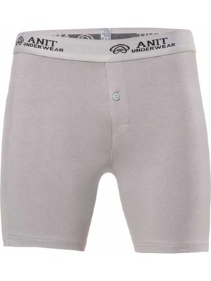 Hace Bazaar Likralı Uzun Erkek Boxer Gri - 1114A