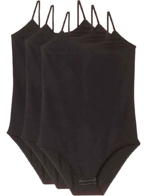 Hace Bazaar 3 Adet Ip Askılı Kadın Çıtçıtlı Body Siyah