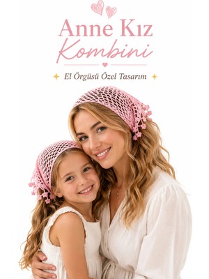 Neholia Anne Kız Kombin Bandana El Örgüsü Saç Bandı Bohem Stil Ayarlanabilir 2li Set