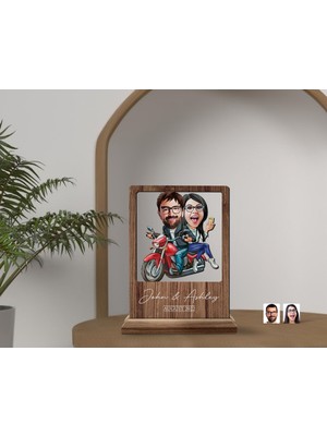 Bk Gift Kişiye Özel Sevgililer Karikatürlü Ahşap Standlı Biblo, Sevgililer Günü Hediyesi, Doğum Günü Hediyesi, Yıl Dönümü Hediyesi-23