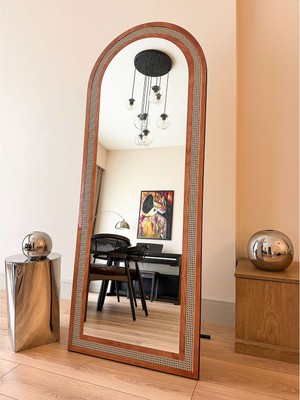Effe Yapı Dekor 180X70 cm Hazeran Görünümlü Uv Baskılı Ayaklı Boy Aynası