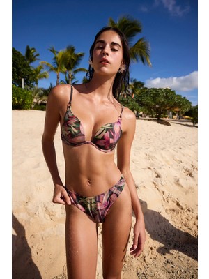 Penti Çiçek Desenli Briella Brazilian Bikini Alt