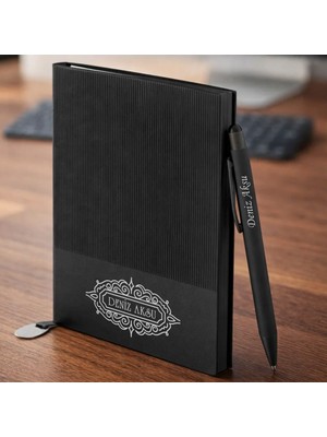 Bk Gift Kişiye Özel Isimli Defter Kalem Seti -7, Hediye Kutulu Premium Not Defteri Seti, Kurumsal Promosyon Seti