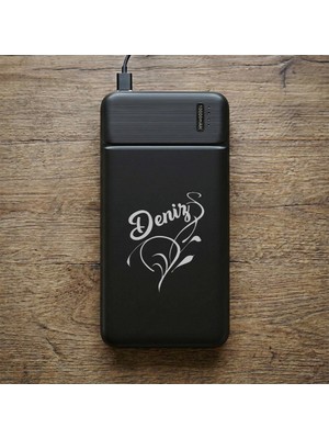 Bk Gift Kişiye Özel Isimli 10.000 Mah Powerbank PB-4011 -6, LED Göstergeli Taşınabilir Şarj Cihazı, Kurumsal Hediye