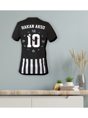 Bk Gift Kişiye Özel Isimli Taraftar Forma 3D Ahşap Duvar Saati-5, Arkadaşa Hediye, Sevgiliye Hediye, Doğum Günü Hediyesi