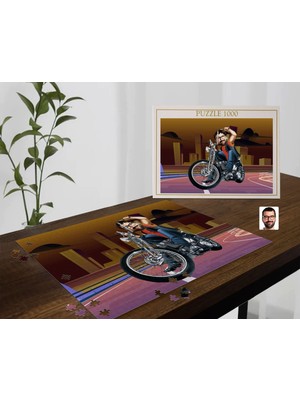 Bk Gift Kişiye Özel Motorcu Tasarımlı 1000 Parça Profesyonel Puzzle-4, 1000 Puzzle, Arkadaşa Hediye
