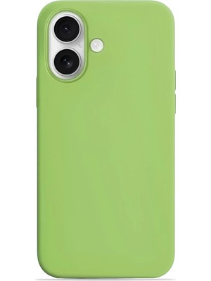 Velvoria iPhone 17 Soft Touch Lansman Silikon Kılıf Fıstık Yeşili