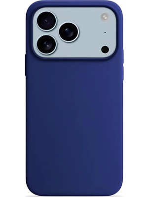 Velvoria iPhone 17 Pro 6.3'' Soft Touch Lansman Silikon Kılıf Gece Mavisi