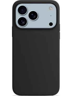 Velvoria iPhone 17 Pro 6.3'' Soft Touch Lansman Silikon Kılıf Mat Siyah