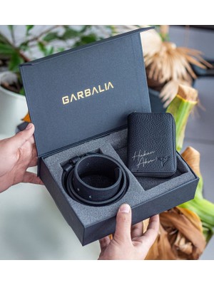 Bk Gift Kişiye Özel Garbalia Chain Hakiki Deri Rfıd Korumalı Fermuarlı Erkek Cüzdan ve Kemer Hediye Seti | Babalar Günü Hediyesi, Erkeklere Özel Hediye, Yeni Iş Hediyesi