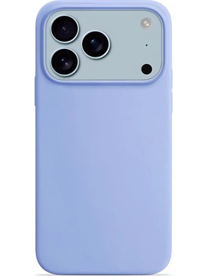 Velvoria iPhone 17 Pro Max Soft Touch Lansman Silikon Kılıf Gökyüzü Mavi