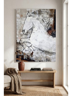 Artease Dekoratif Soyut At Tablo