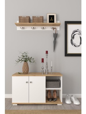 The Violett Suntalam Portmanto E1 Kalite Kanserojen Madde Içermeyen 90X33X52,5 cm Şık Fonksiyonel Tasarım