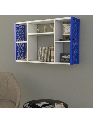 The Violett Remaks Terek Remaks Dekoratif Duvar Rafı Mavi