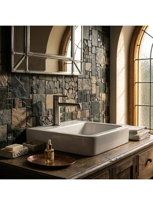 Newarc Opera Metalik Gri Lavabo Bataryası 985521G
