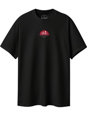 Velvoria Unisex Oversize Rıdıng Sınce Baskılı Siyah Renk T-Shirt