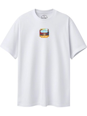 Velvoria Unisex Oversize Beyaz Dude T-Shirt