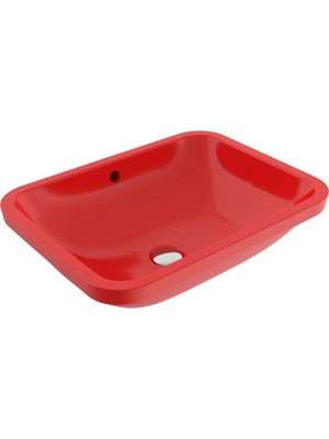 Bocchi Scala Tezgah Altı Lavabo 55 cm Parlak Kırmızı