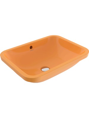 Bocchi Scala Tezgah Altı Lavabo 55 cm Parlak Mandalina Sarısı
