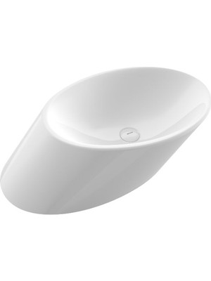 Bocchi Vessel Yatay Çanak Lavabo 72 cm Parlak Beyaz