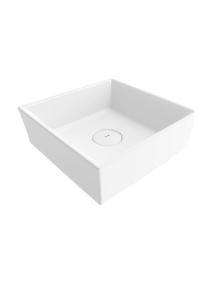 Bocchi Vessel Tezgah Üstü Lavabo 36X38 cm - Beyaz